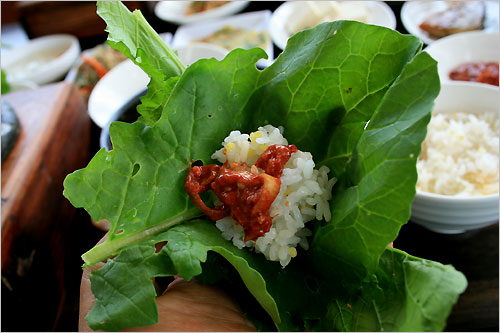 유별나게 맛있는 열무 쌈 